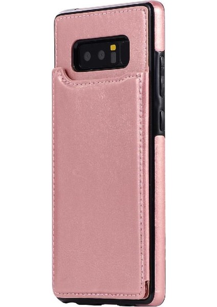 Samsung Galaxy Note8 Kickstand Kart Yuvaları ile Pu Deri Cüzdan Kılıf (Yurt Dışından)