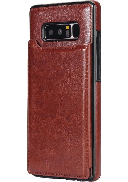 Samsung Galaxy Note8 Kickstand Kart Yuvaları ile Pu Deri Cüzdan Kılıf (Yurt Dışından)