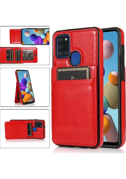 Samsung Galaxy A21S Premium Kılıf Cüzdan ile Uyumlu (Yurt Dışından)