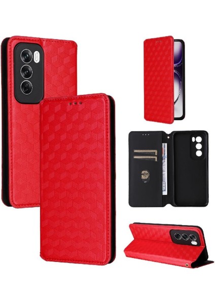 Oppo Oppo 12 Pro 5g Için Flip Case Cüzdan Pu Deri Kart Yuvaları Tutucu (Yurt Dışından)