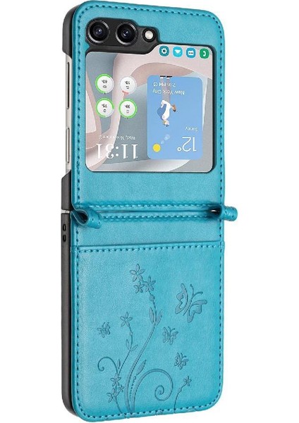 Samsung Galaxy Z Flip5 Pu Deri Kart Tutucu Bilek Kayışı Için Filp Durumda (Yurt Dışından) fiyatları