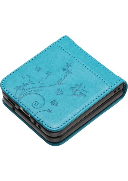 Samsung Galaxy Z Flip5 Pu Deri Kart Tutucu Bilek Kayışı Için Filp Durumda (Yurt Dışından) modelleri