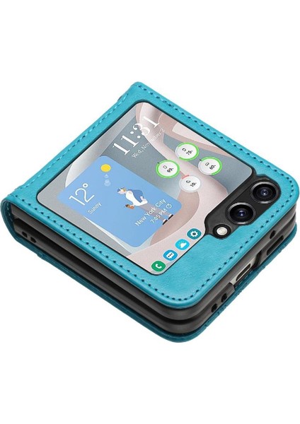 Samsung Galaxy Z Flip5 Pu Deri Kart Tutucu Bilek Kayışı Için Filp Durumda (Yurt Dışından) fırsatları