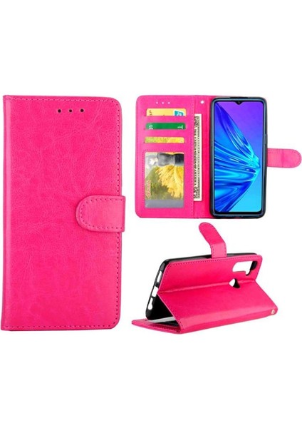 Bdt Shop Realme 5 Darbeye Dayanıklı Manyetik Kapatma Kart Tutucu Pu Deri Için Flip Case (Yurt Dışından)