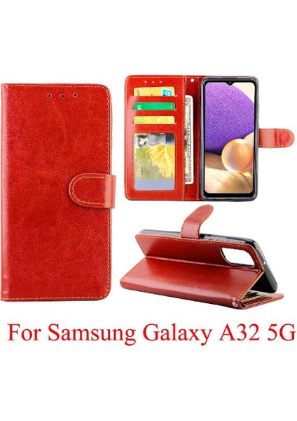 Samsung Galaxy A32 5g Kickstand Kart Tutucu Darbeye Pu Için Flip Case (Yurt Dışından) fiyatları