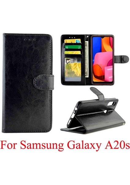 Samsung Galaxy A20S Kickstand Kart Tutucu Pu Deri Için Flip Case (Yurt Dışından) fiyatları