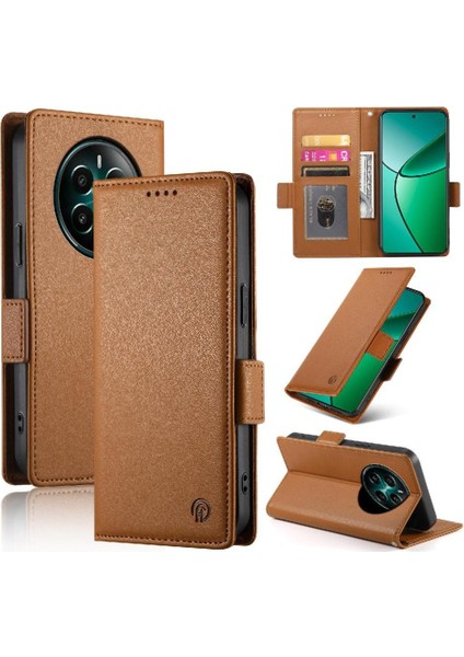 Realme 12 Artı Cüzdan Kartvizit Yuvaları Flip Case Günlük Kullanım Için Flip Case (Yurt Dışından)