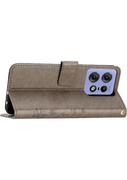 Motorola Kenar 50 Pro Manyetik Kapatma Pu Deri Bilek Kayışı Için Flip Case (Yurt Dışından)