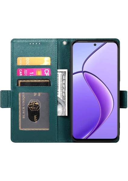 Realme 12 5g Günlük Kullanım Için Flip Case Iş Cüzdan Kart Yuvaları Flip (Yurt Dışından) modelleri