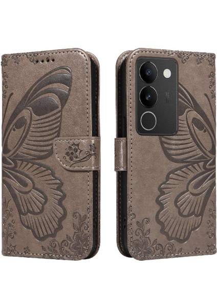 Vıvo V29 5g Için Flip Case Kredi Kartı Yuvası ile Ayrılabilir El Kayışı Yüksek (Yurt Dışından)