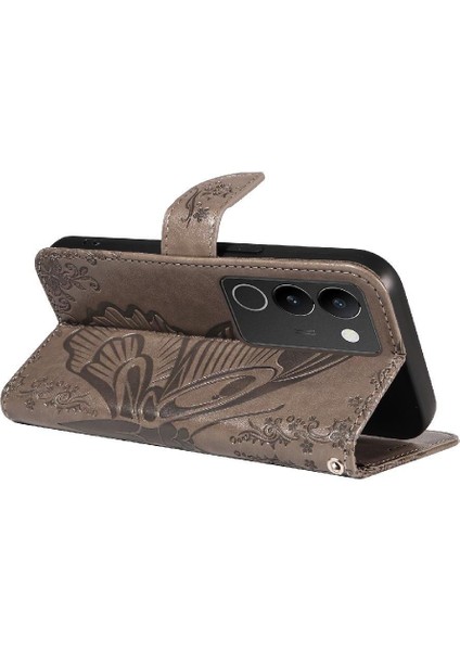 Vıvo V29 5g Için Flip Case Kredi Kartı Yuvası ile Ayrılabilir El Kayışı Yüksek (Yurt Dışından)
