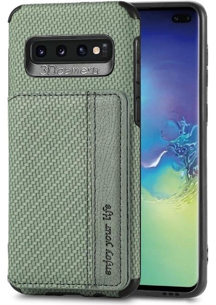 Samsung Galaxy S10 Standı Fonksiyonu Manyetik Kart Tutucu Rfıd (Yurt Dışından)