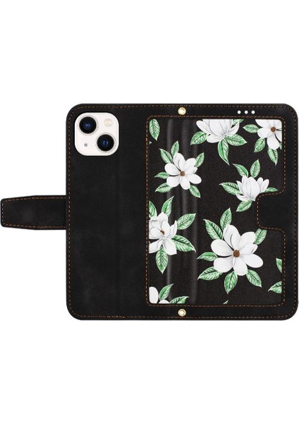 IPhone 13 Mini Anti Scratch Pu Deri Kickstand Kart Için Cüzdan Kılıf (Yurt Dışından)