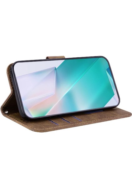 IPhone 16 Için Kılıf Pro Max Flip Folio Kabartmalı Sevimli Kaplan Tutucu Kapak (Yurt Dışından)