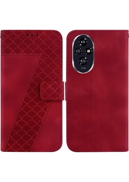 Onur Için Telefon Kılıfı 200 5g Flip Folio Kapak Pu Deri Kabartmalı Desen (Yurt Dışından)