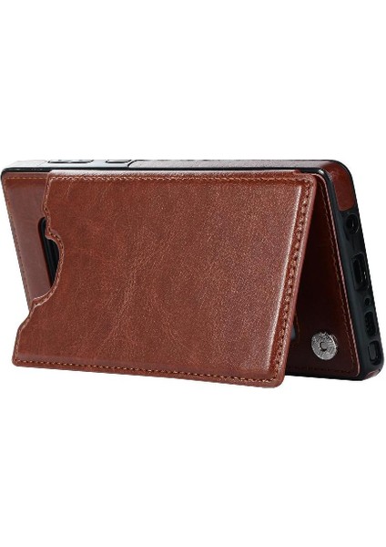 Kart Tutucu Kickstand ile Samsung Galaxy Note9 Pu Deri Için Cüzdan Kılıf (Yurt Dışından)