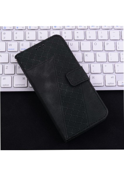 Onur Magic6 Pro Pu Deri Kart Yuvası Fonksiyonu Için Telefon Kılıfı Kabartmalı (Yurt Dışından)