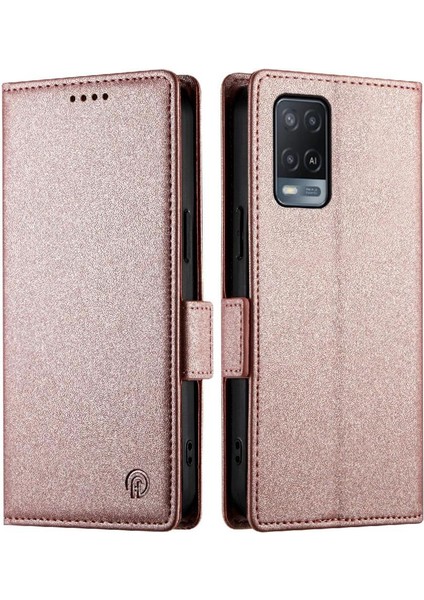 Oppo A54 Cüzdan Günlük Kullanım Için Flip Case Kartvizit Yuvaları Çevirin (Yurt Dışından)