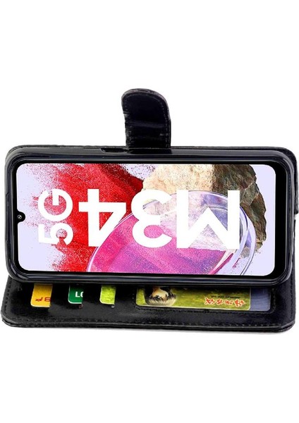 Samsung Galaxy M34 5g Darbeye Kickstand Kart Tutucu Pu Için Flip Case (Yurt Dışından) fırsatları