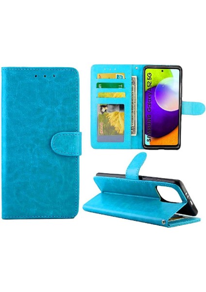 Samsung Galaxy Flip 5g Darbeye Pu Deri Kickstand Kart Için Flip Case (Yurt Dışından)