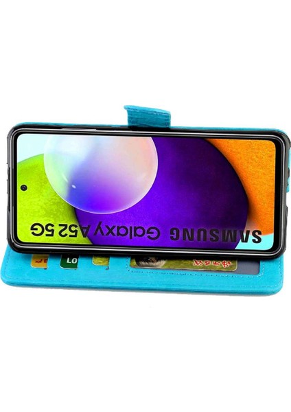 Samsung Galaxy Flip 5g Darbeye Pu Deri Kickstand Kart Için Flip Case (Yurt Dışından)