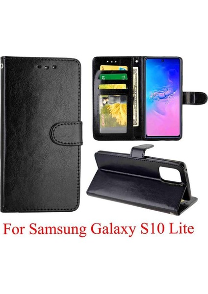 Bdt Shop Samsung Galaxy S10 Lite Pu Deri Manyetik Kapatma Kartı Için Flip Case (Yurt Dışından)