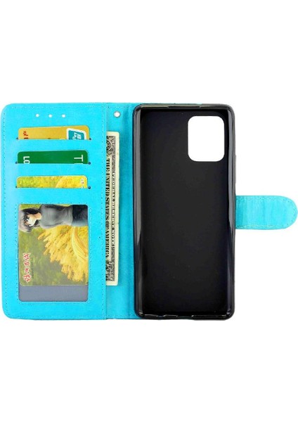 Samsung Galaxy Flip 5g Manyetik Kapatma Pu Deri Kart Için Flip Case (Yurt Dışından)