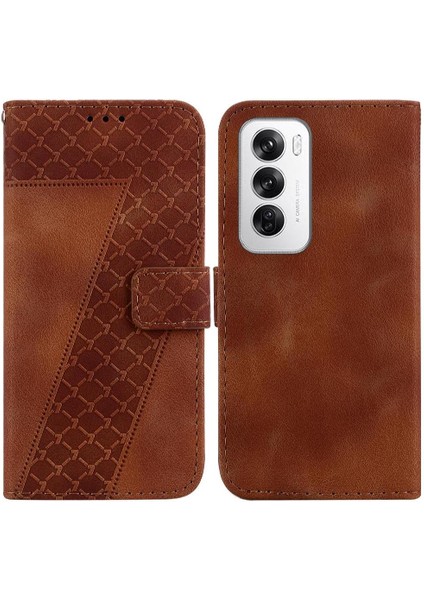 Oppo Phone 12 5g Için Telefon Kılıfı Pu Deri Kart Yuvası Fonksiyonu Cüzdan Flip (Yurt Dışından)