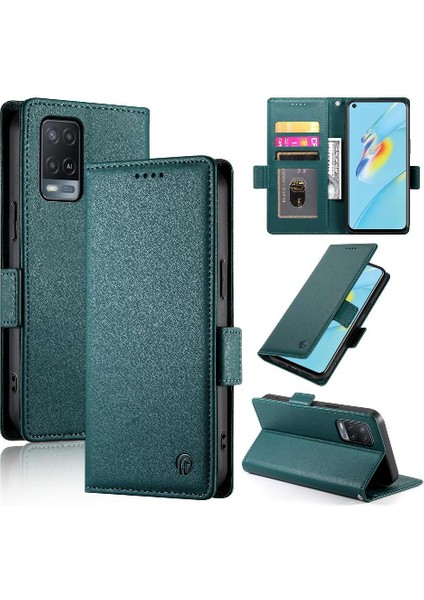 Oppo A54 Cüzdan Günlük Kullanım Için Flip Case Kartvizit Yuvaları Çevirin (Yurt Dışından)