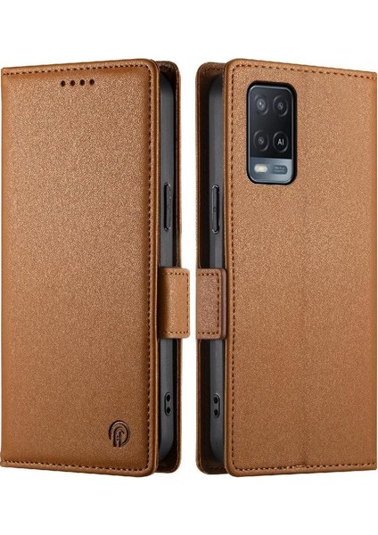 Oppo A54 Cüzdan Günlük Kullanım Için Flip Case Kartvizit Yuvaları Çevirin (Yurt Dışından)