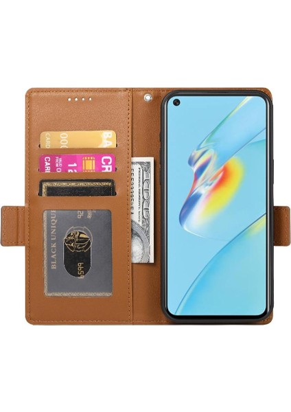 Oppo A54 Cüzdan Günlük Kullanım Için Flip Case Kartvizit Yuvaları Çevirin (Yurt Dışından) fırsatları
