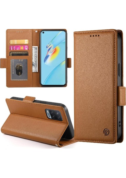 Oppo A54 Cüzdan Günlük Kullanım Için Flip Case Kartvizit Yuvaları Çevirin (Yurt Dışından) indirimleri