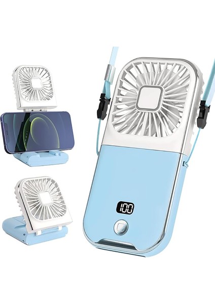 Taşınabilir Boyun Fanı Mini Boyun Bandı Fan Hava Soğutucu USB Şarj Edilebilir Elektrikli Fan Açık Kamp Için Asılı Boyun Fanı (Yurt Dışından)