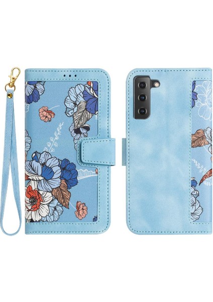 Samsung Galaxy S21 Kickstand Pu Deri Anti Scratch Için Cüzdan Kılıf (Yurt Dışından)