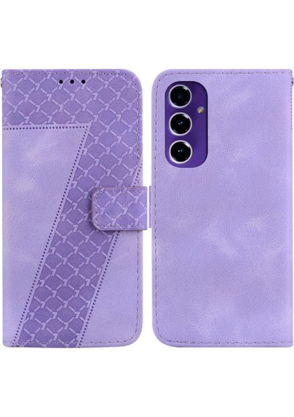 Samsung Galaxy S24 Fe Flip Folio Kapak Için Telefon Kılıfı Pu Deri Cüzdan (Yurt Dışından)