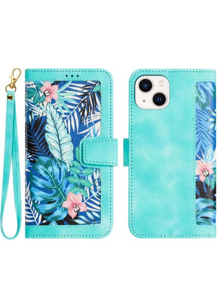 IPhone 14 Için Cüzdan Durumda Artı Kart Tutucu Pu Deri Anti Scratch Kapatma (Yurt Dışından)