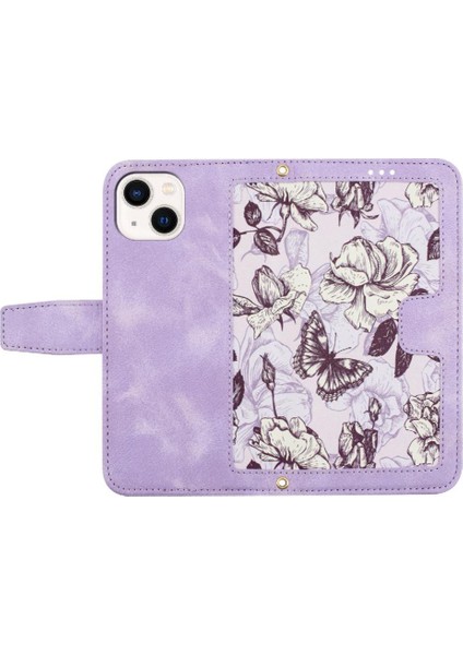 IPhone 15 Için Cüzdan Durumda Artı Anti Scratch Kart Tutucu Manyetik Kapatma (Yurt Dışından)