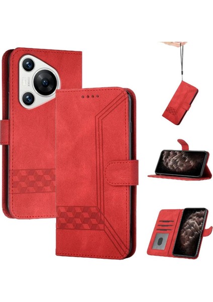 Kullanışlı Stand Özelliği ile Huawei Pura 70 ile Uyumlu Pu Deri Cüzdan (Yurt Dışından)