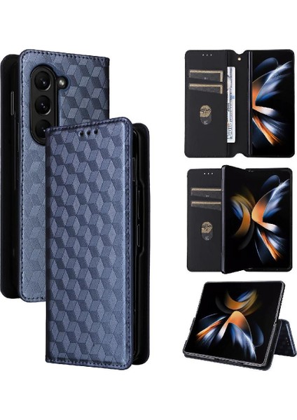 Samsung Galaxy Z Için Flip Case Fold 6 3D Desen Pu Deri Manyetik Kart (Yurt Dışından)