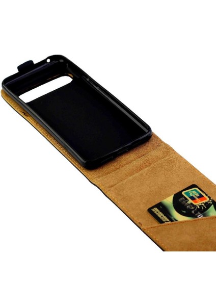 Google Piksel 8 Pro Tpu Deri Kart Yuvası Iş Için Dikey Flip Case (Yurt Dışından)