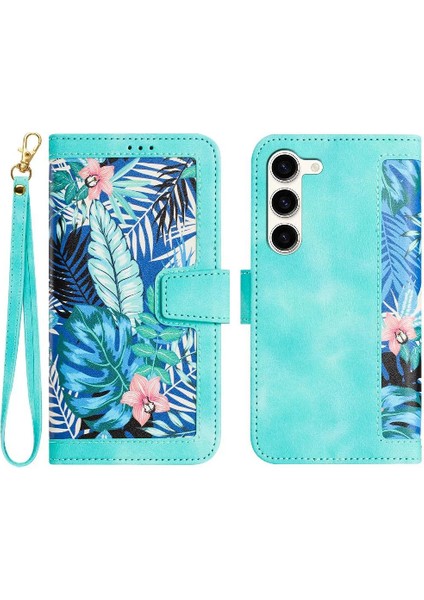 Samsung Galaxy S23 Kickstand Manyetik Kapatma Pu Deri Için Cüzdan Kılıf (Yurt Dışından)