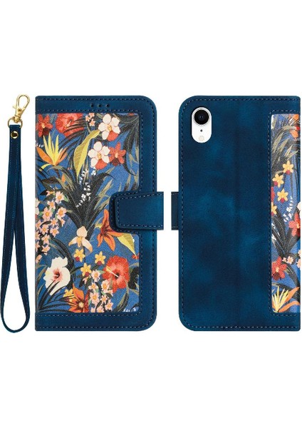 IPhone Xr Anti Scratch Kart Tutucu Pu Deri Kickstand Için Cüzdan Kılıf (Yurt Dışından)