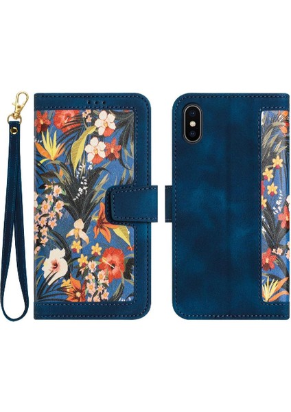 IPhone Xs Max Manyetik Kapatma Için Cüzdan Durumda Kickstand Kart Tutucu Anti (Yurt Dışından)