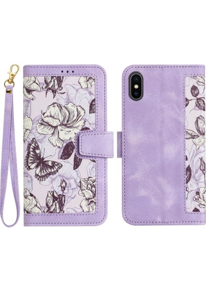 IPhone Xs Max Manyetik Kapatma Için Cüzdan Durumda Kickstand Kart Tutucu Anti (Yurt Dışından)