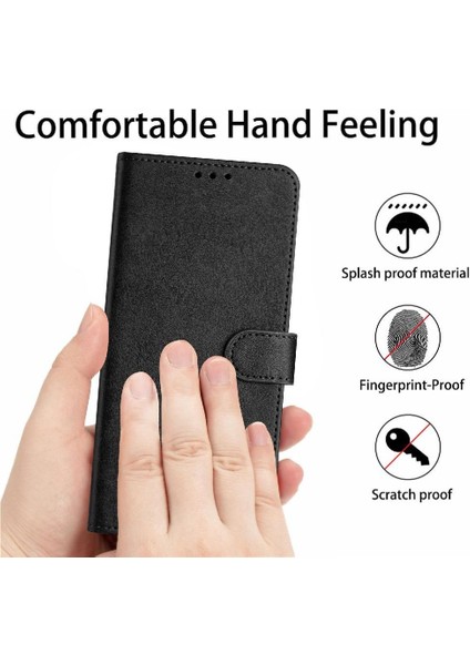 Kart Yuvası Kickstand ile IPhone 15 Pro Max Pu Deri Için Flip Case (Yurt Dışından)