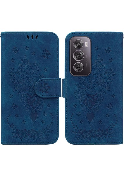 Oppo Oppo 12 Pro 5g Flip Pu Deri Kapak Cüzdan Kılıf Kabartma Gül (Yurt Dışından)