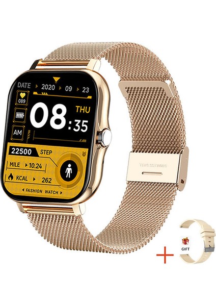 Yeni Çelik Akıllı Saatler Tam Dokunmatik Spor Akıllı Izle Erkekler/kadınlar Kalp Hızı Spor Izci Tüm Telefonlar Için Bluetooth Çağrı Kol Saati (Yurt Dışından)
