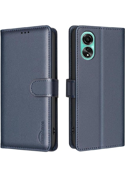 Oppo A78 4g Kart Tutucu Kickstand Pu Deri Cüzdan Rfıd Için Flip Case (Yurt Dışından)