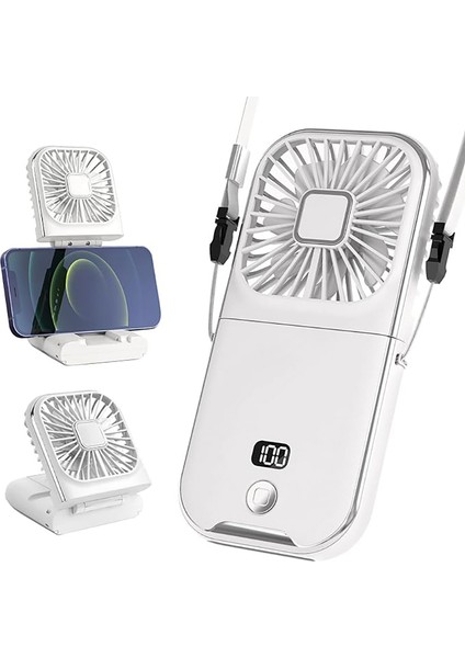 Taşınabilir Boyun Fanı Mini Boyun Bandı Fan Hava Soğutucu USB Şarj Edilebilir Elektrikli Fan Açık Kamp Için Asılı Boyun Fanı (Yurt Dışından)