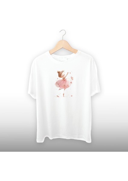 Balerin Detaylı Unisex Tişört